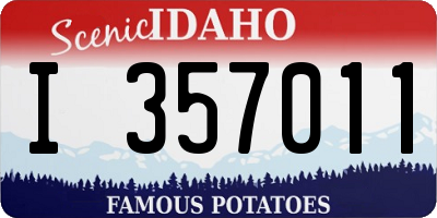ID license plate I357011