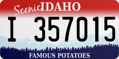 ID license plate I357015