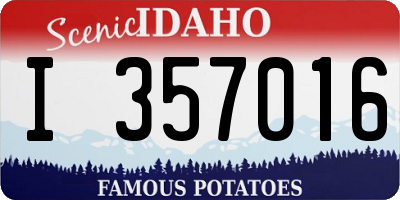 ID license plate I357016
