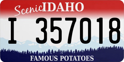 ID license plate I357018