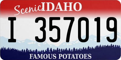 ID license plate I357019