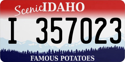 ID license plate I357023