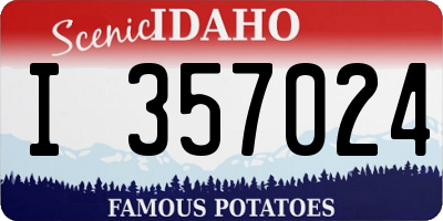 ID license plate I357024