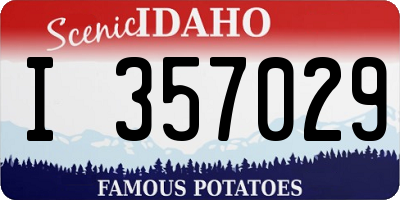 ID license plate I357029