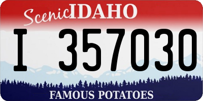 ID license plate I357030