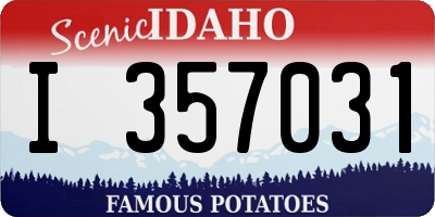 ID license plate I357031