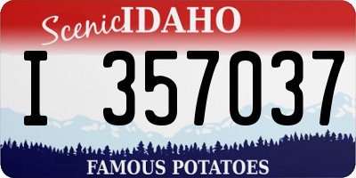 ID license plate I357037