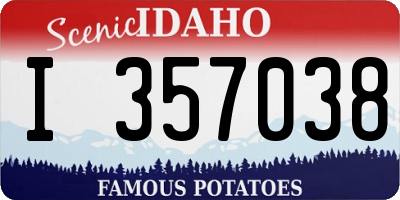 ID license plate I357038