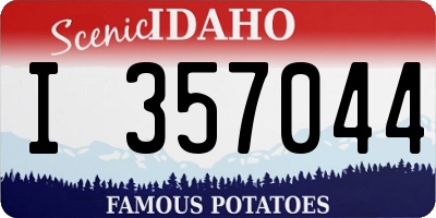 ID license plate I357044