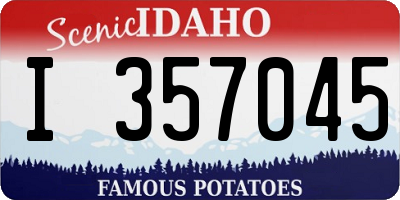ID license plate I357045
