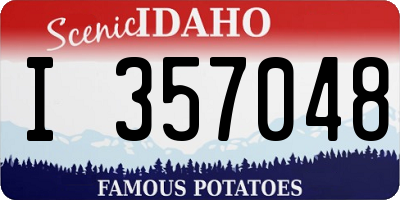 ID license plate I357048