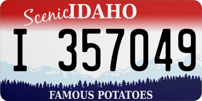 ID license plate I357049