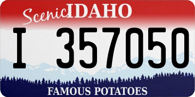 ID license plate I357050