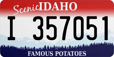 ID license plate I357051