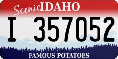 ID license plate I357052