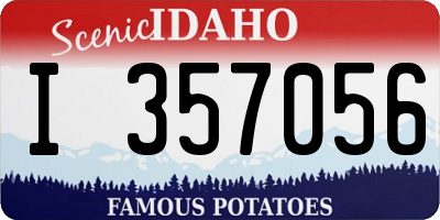 ID license plate I357056