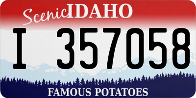 ID license plate I357058
