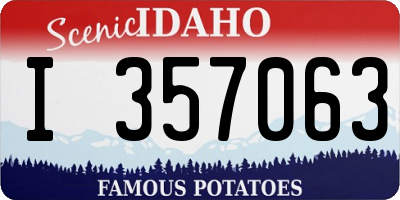 ID license plate I357063