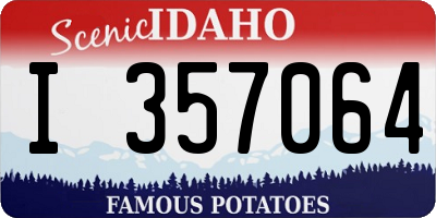 ID license plate I357064