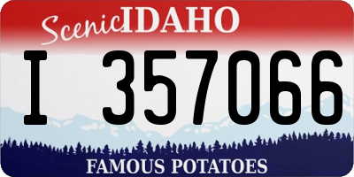 ID license plate I357066