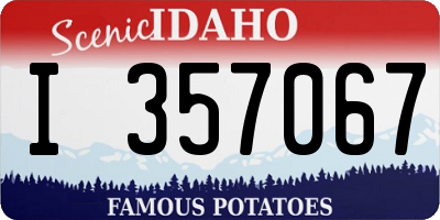 ID license plate I357067