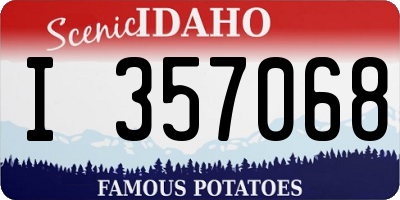 ID license plate I357068