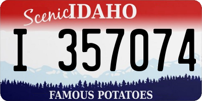 ID license plate I357074
