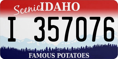 ID license plate I357076