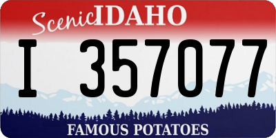 ID license plate I357077