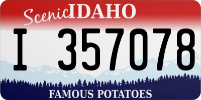 ID license plate I357078