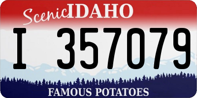 ID license plate I357079