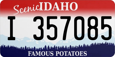ID license plate I357085