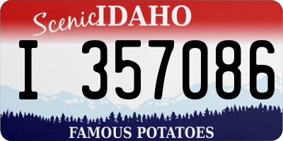 ID license plate I357086