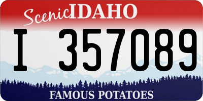 ID license plate I357089