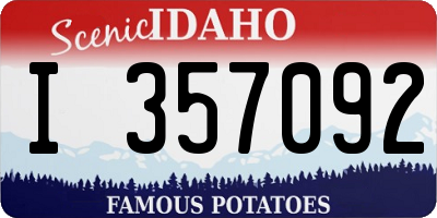 ID license plate I357092