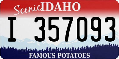 ID license plate I357093