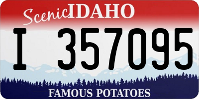 ID license plate I357095