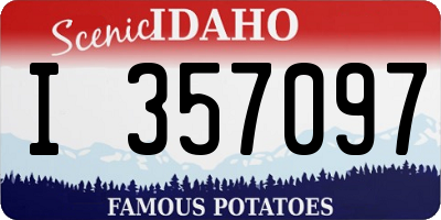 ID license plate I357097