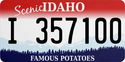 ID license plate I357100