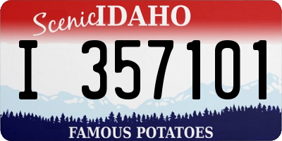 ID license plate I357101