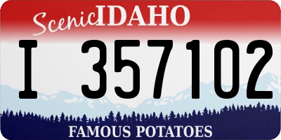 ID license plate I357102