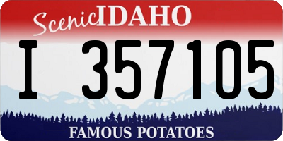 ID license plate I357105