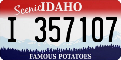 ID license plate I357107