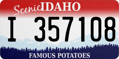 ID license plate I357108