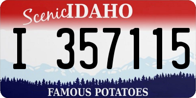 ID license plate I357115