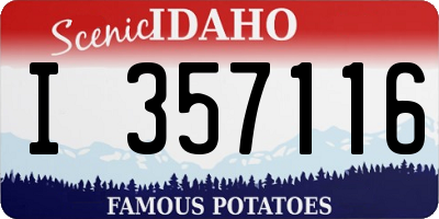 ID license plate I357116