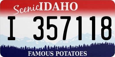 ID license plate I357118