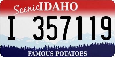 ID license plate I357119