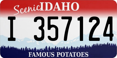 ID license plate I357124