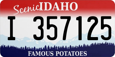 ID license plate I357125